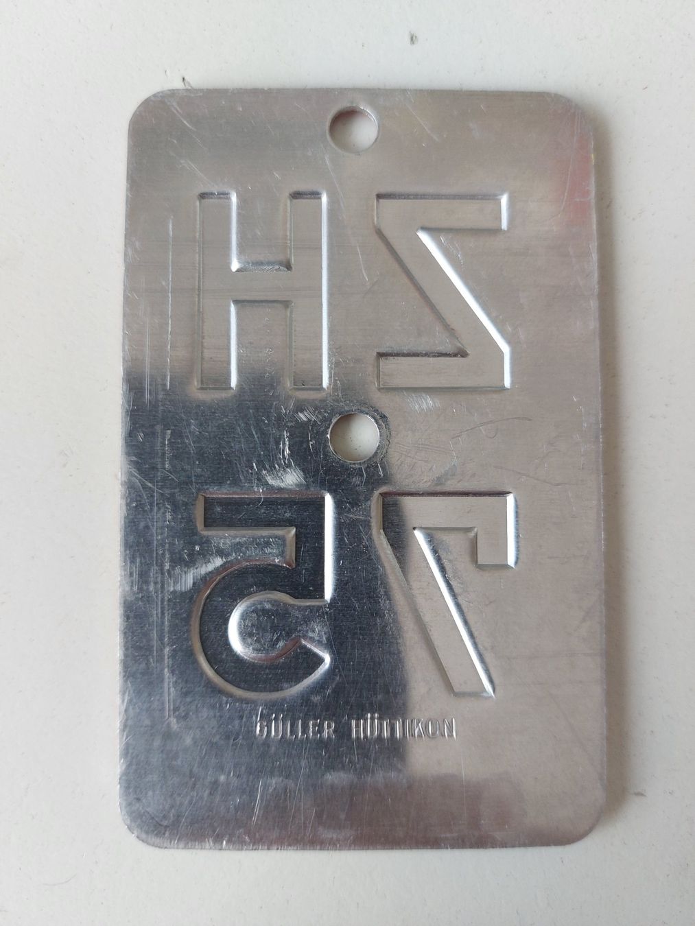 Sachs Insegne: Velonummer ZH 75 plaque Velo – Usato da Schenkon venduto da Uhu007 1
