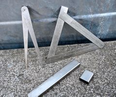 VINTAGE Massstab klappbar & Lochzirkel KLINGERIT LIMITED