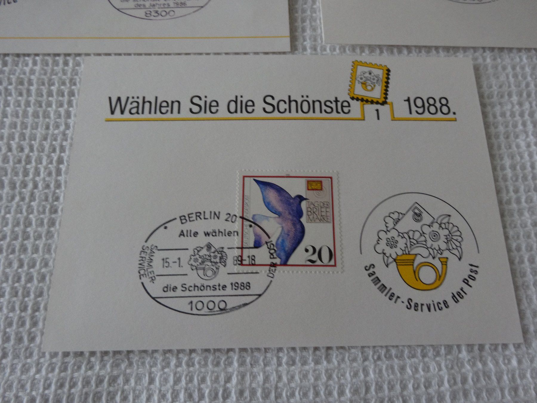Alle Briefmarken: Die schönsten Briefmarken 1986 1987 1988 Postkarten – Gebraucht aus Neerach von jenny062 3