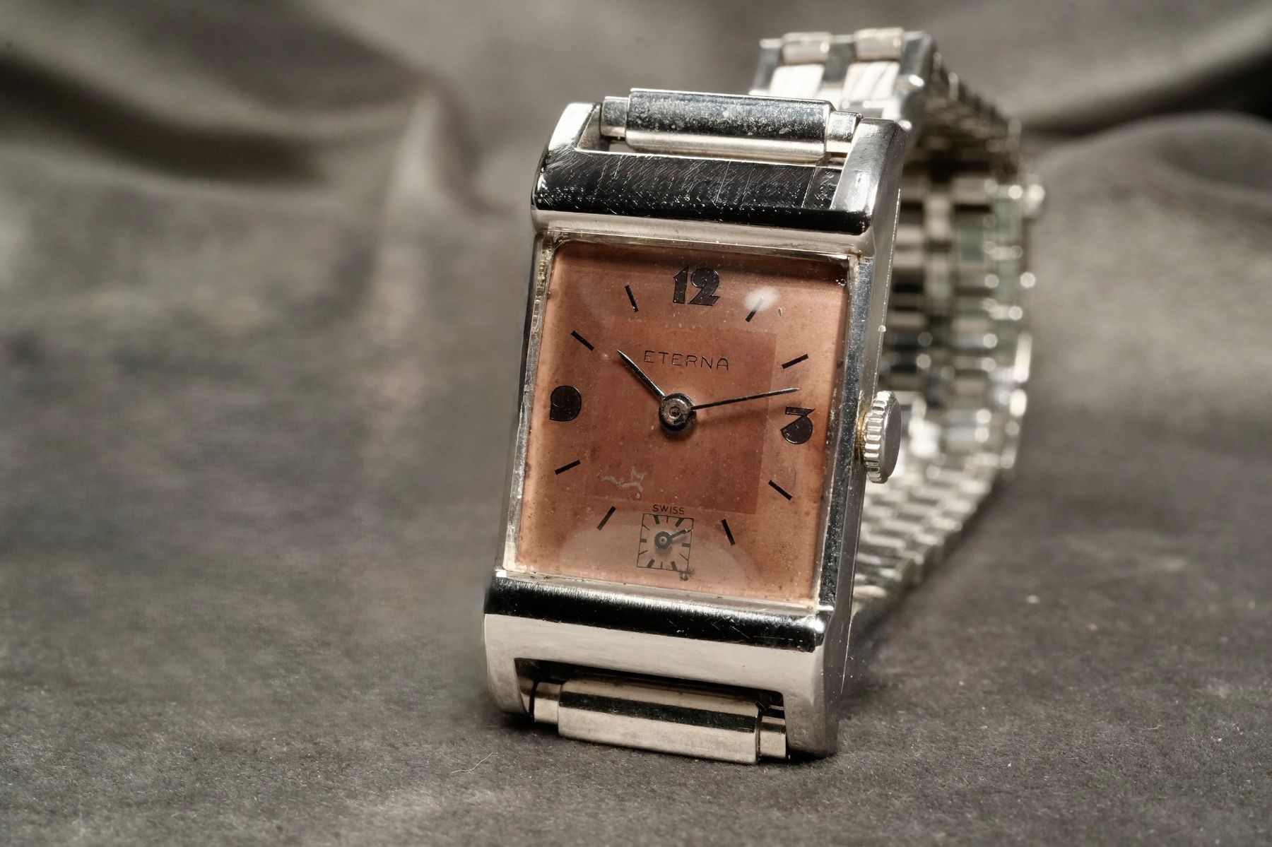 Eterna Orologi: Eterna - Tank Canapé Art-Deco Steel Rectangular 1940 Uhr – Usato da Morcote venduto da chronoservice 3