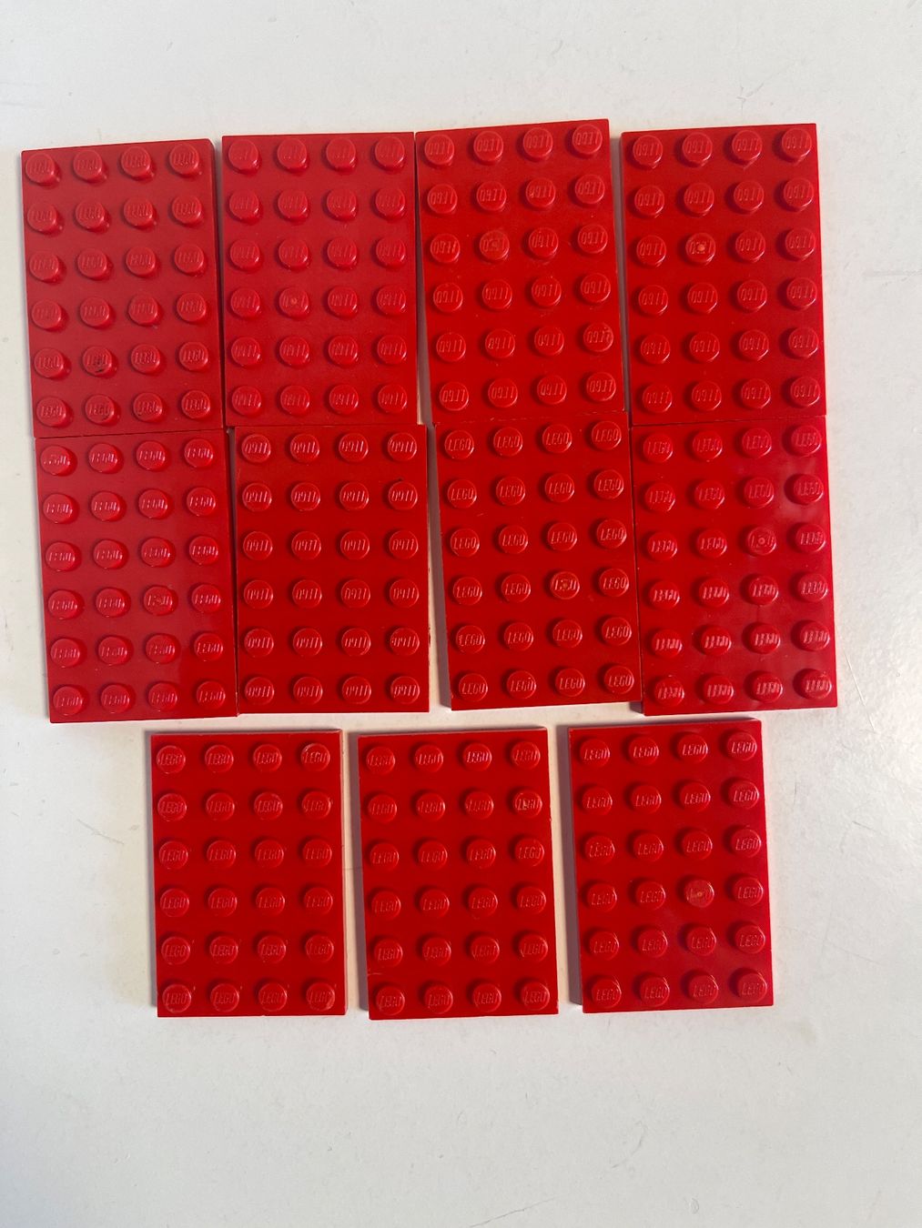 Lego Giocattoli: Lego - 11 Platten( Rot) – Usato da Gelterkinden venduto da cobra0110