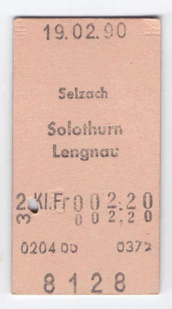 Biglietti: Billette Selzach - Solothurn - Lengnau – Usato da Langenthal venduto da Sammlungs_aus
