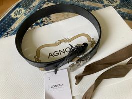 AGNONA GÜRTEL, GR. 75 CM, SCHWARZ, NEU, SO EDEL!