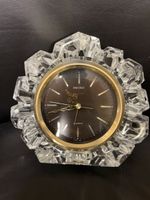Seiko Tischuhr Quarz Glasgehäuse goldfarben gebraucht