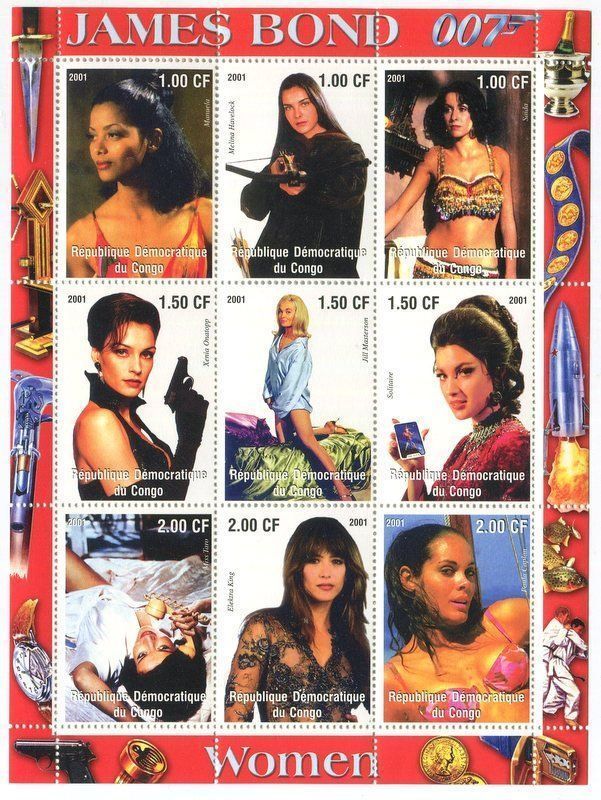 Tutti i francobolli: Block "Bond-Girls". Kongo. – Nuovo e nell'imballaggio originale da Basel venduto da Butsch5