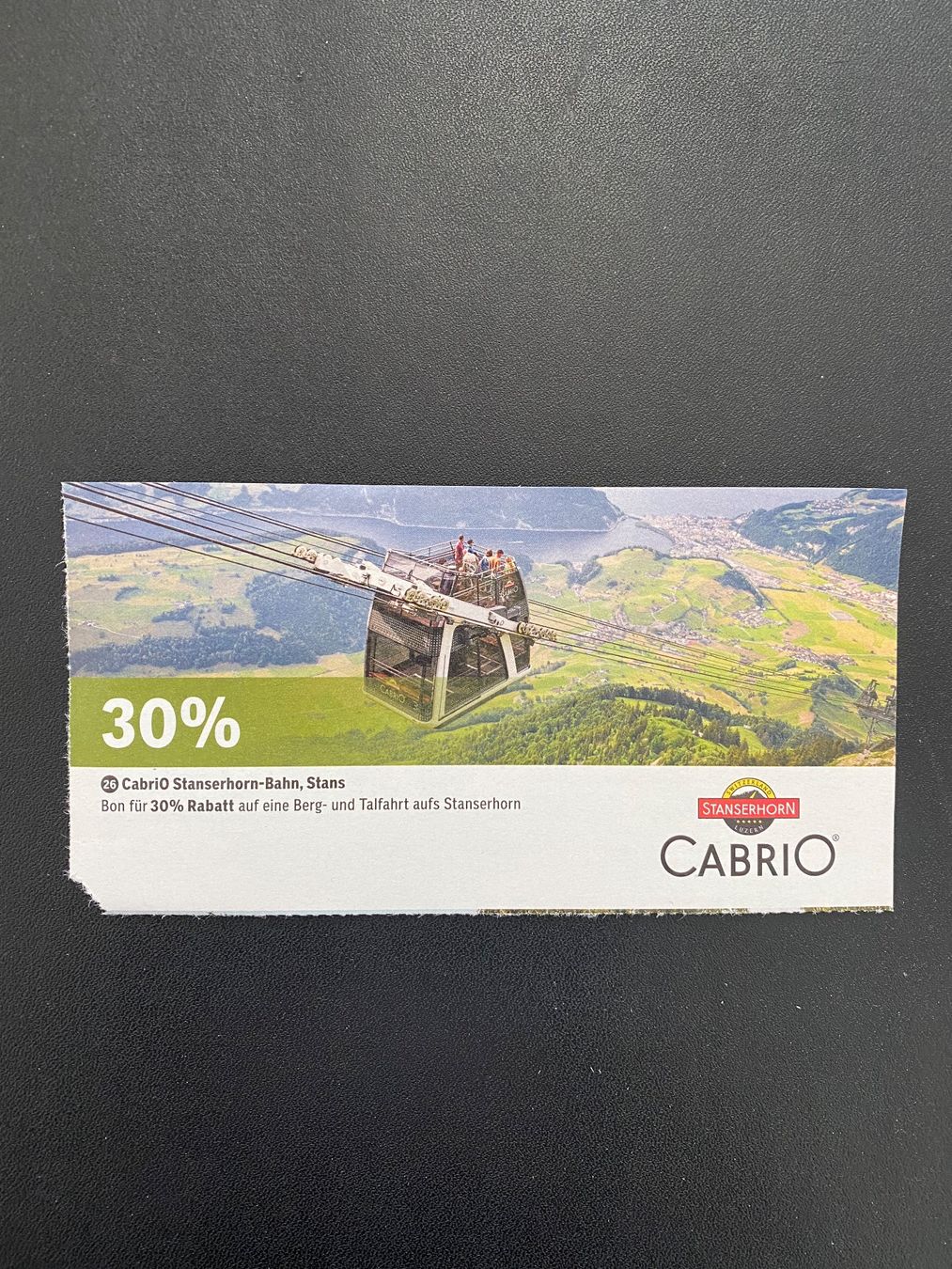 Gutscheine: Cabrio Stanserhorn-Bahn, Stand / 30% Rabatt – Neu (gemäss Beschreibung) aus Uetliburg SG von GK2004
