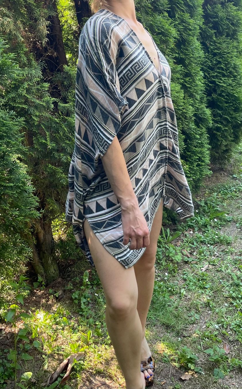 Vila Tuniche: Vila Chic kimono tunica lunga di viscosa--1-Size – Nuovo (secondo la descrizione) da Gordevio venduto da LanaZimm