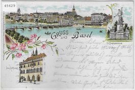 Gruss aus Basel - Litho 1902