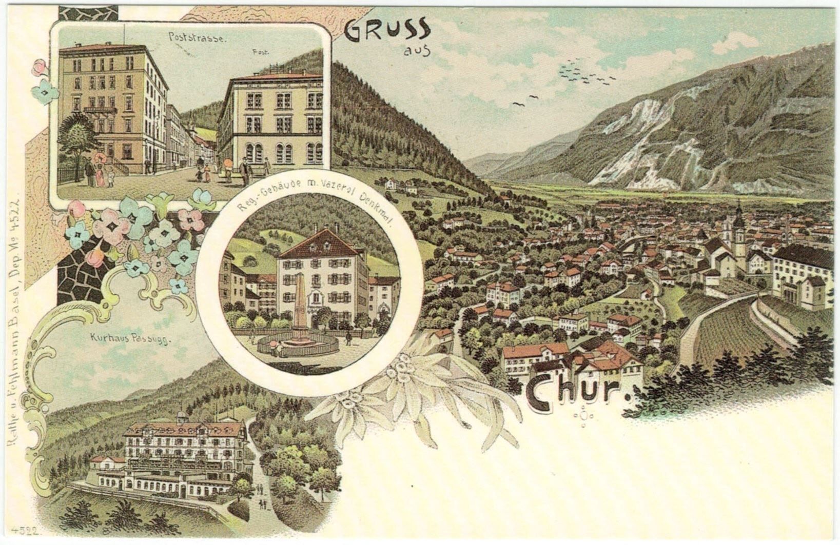 Cartoline postali: GR 262 REPRO Litho Chur – Nuovo (secondo la descrizione) da Fribourg venduto da philafri