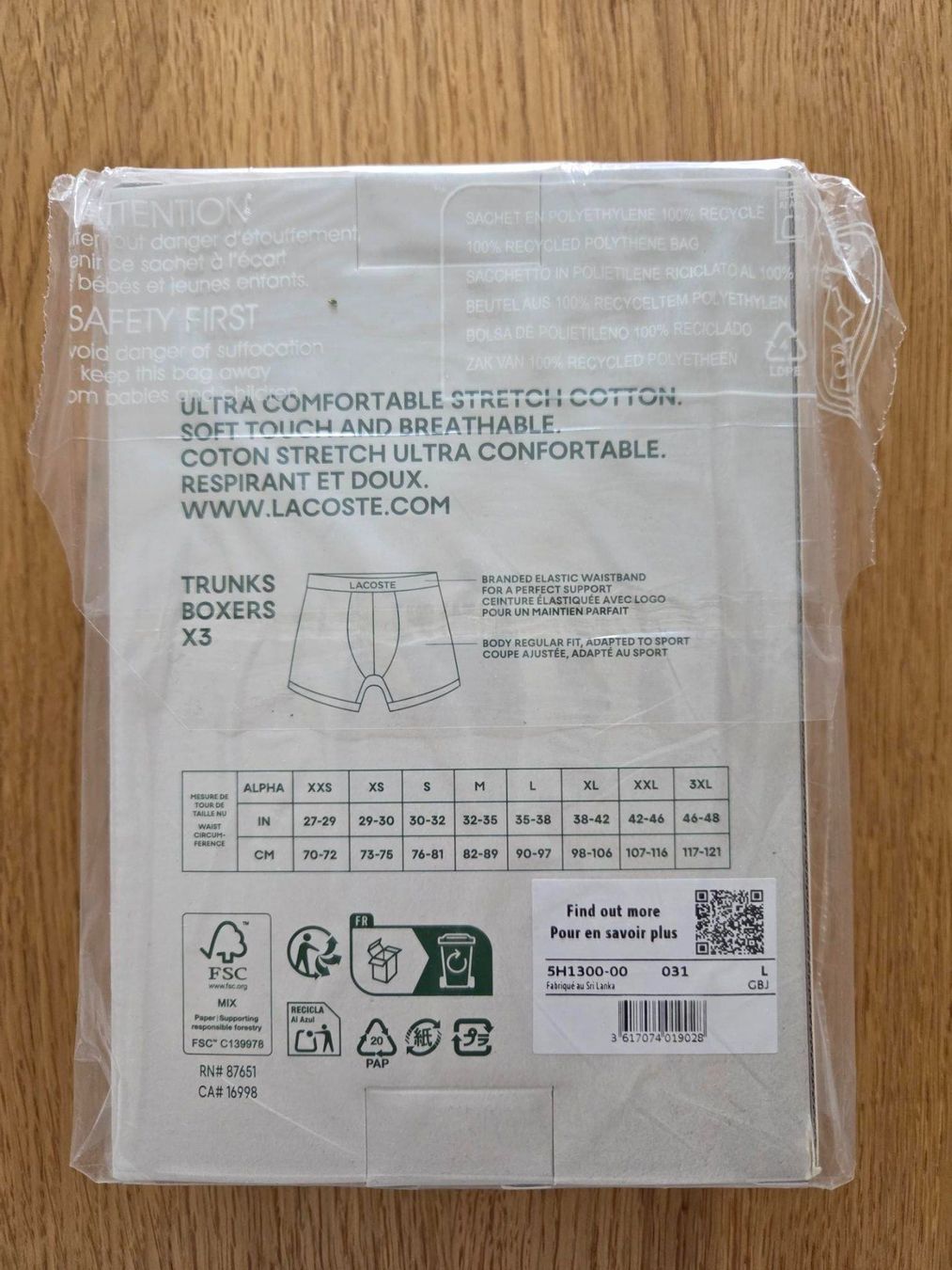 Lacoste Biancheria intima: Lacoste Trunk 3er Pack, Grösse L – Nuovo e nell'imballaggio originale da Liebefeld venduto da linda.v86 2
