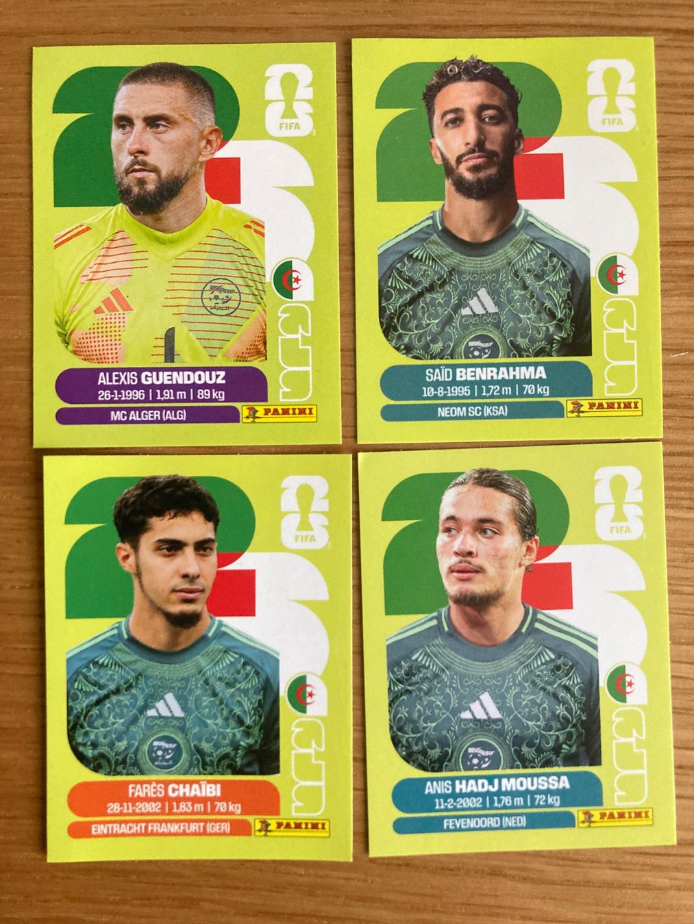 Panini Cartes à collectionner: WM Sticker ALG 2, 14, 16, 17 – Neuf (Voir description) à Winterthur par Whitefish