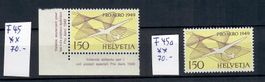 1949:  Flugpost Nr. F 44+44a die Marken sind postfrisch **