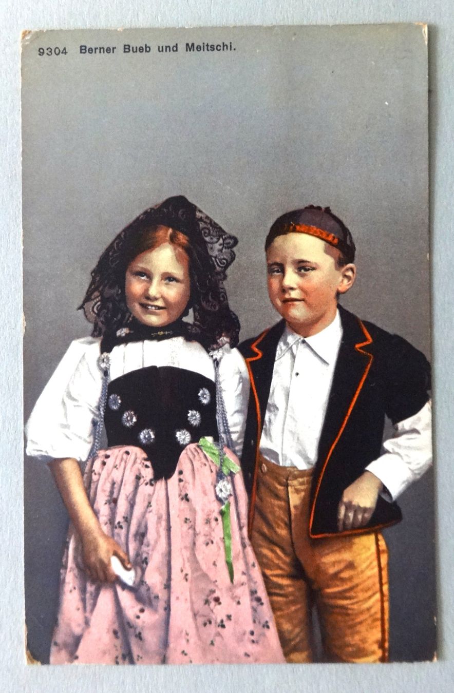Cartoline postali: Berner Bueb und Meitschi – Difettoso da Fétigny venduto da Billy2miny