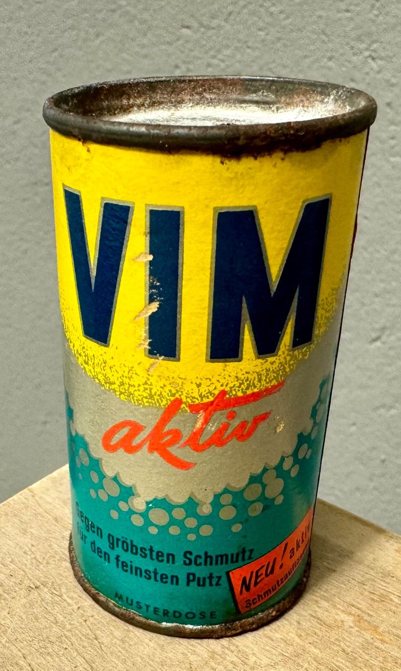 Barattoli: Alte kleine Blechdose VIM AKTIV - SUNLIGHT 7.5 cm – Usato da Rothrist venduto da Luckywinner