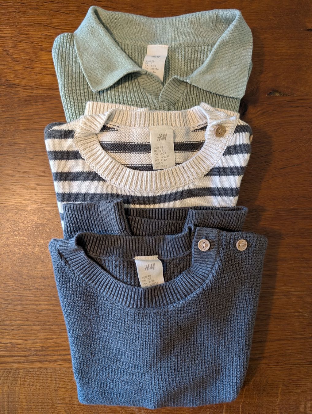 H&M Maglioni & Felpe: H&M Pullover Set (3 Stück) Grösse 98 - NEU – Nuovo (secondo la descrizione) da Bern venduto da Zorro333 2