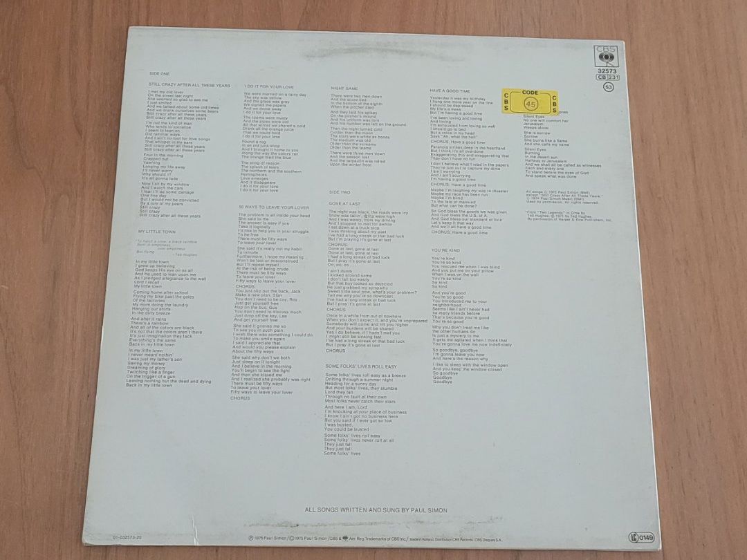 Vinyles: LP  Paul Simon – D'occasion à Martigny par MZ-67 1