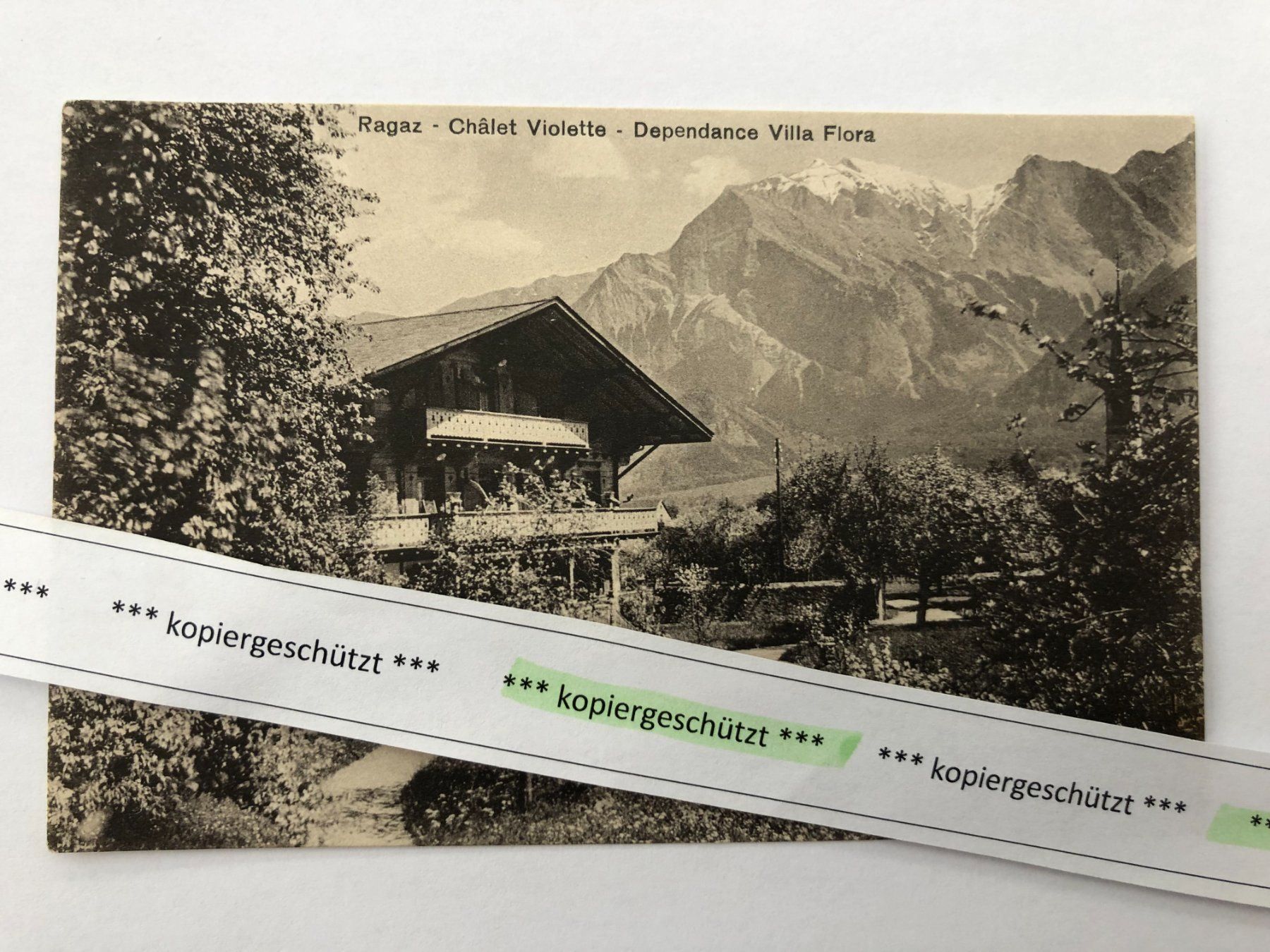 Cartoline postali: Bad Ragaz Chalet Violette, alt AK – Usato da Hefenhofen venduto da Bierinder