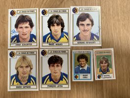 7 Autogramme FC La Chaux-de-Fonds NLA 84 + 2 Minibilder NLB