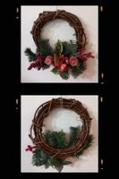 Couronne de l'Avent Unique - Décoration de Noël Rustique