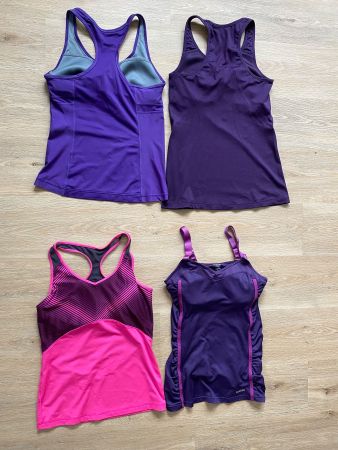 4 x Sport-Shirt mit BH Grösse 38 NIKE, REEBOK, PUMA