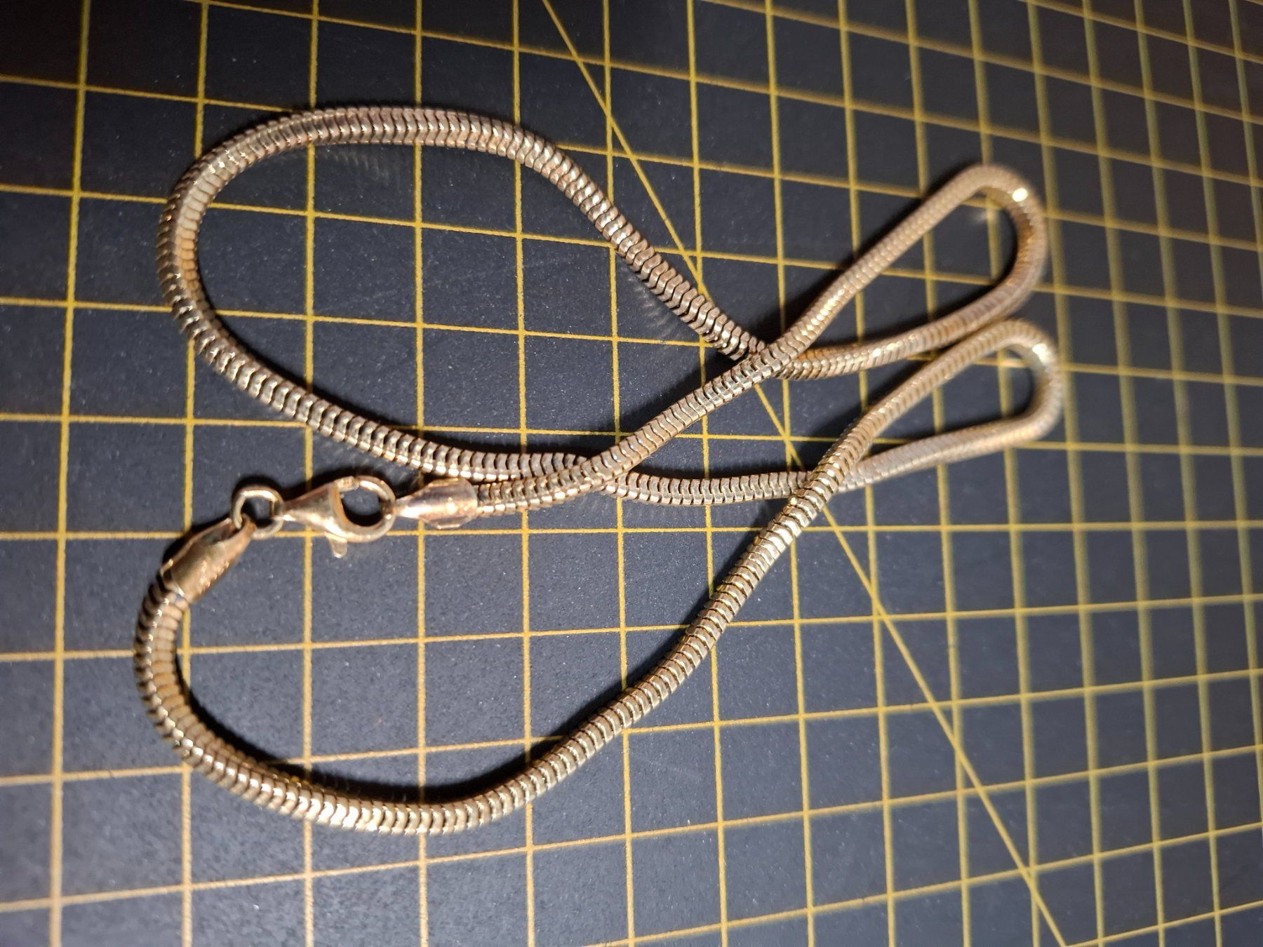 Catenine: Schlangenkette Silber 925 vergoldet – Usato da Zwieselberg venduto da Halifaxmendusli 5