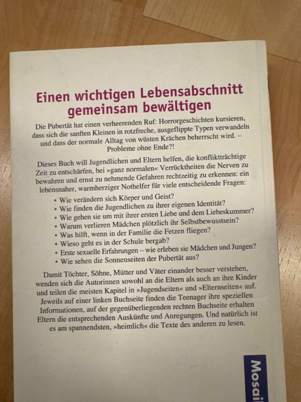 Libri: Buch Pubertät – Nuovo (secondo la descrizione) da Oberweningen venduto da Jogi2 4
