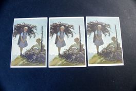3x BUNDESFEIER - POSTKARTE, 1935. Ungelaufen & gelaufen