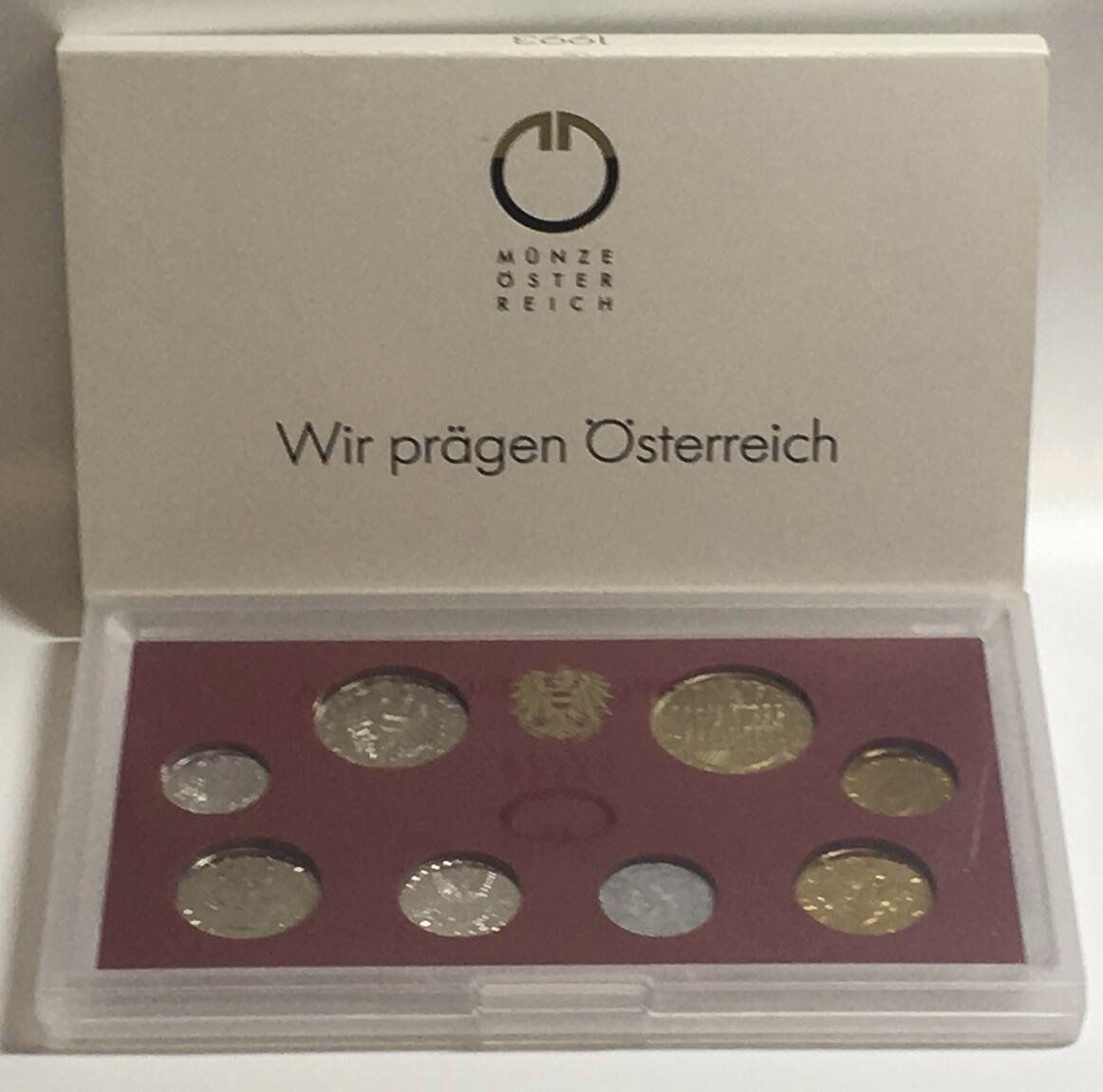 Tutti le monete: ÖSTERREICH KMS 1993 m. Karton stgl – Usato da Riehen venduto da sesambestcoins2004 1