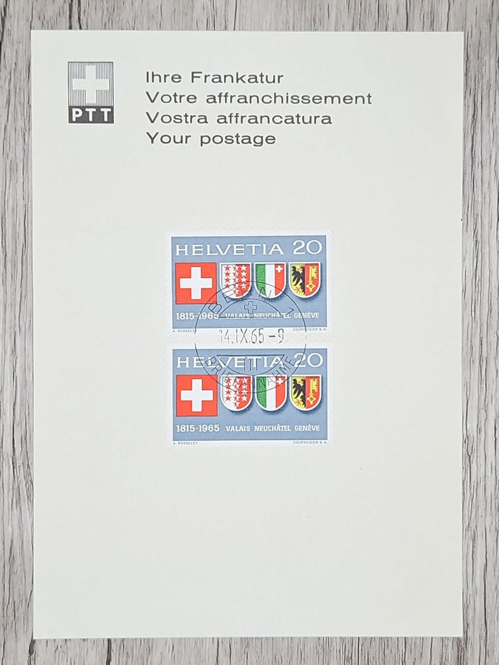 Alle Briefmarken: CL21 PTT Suisse 1965 – Gebraucht aus Cousset von Patrick_Collections
