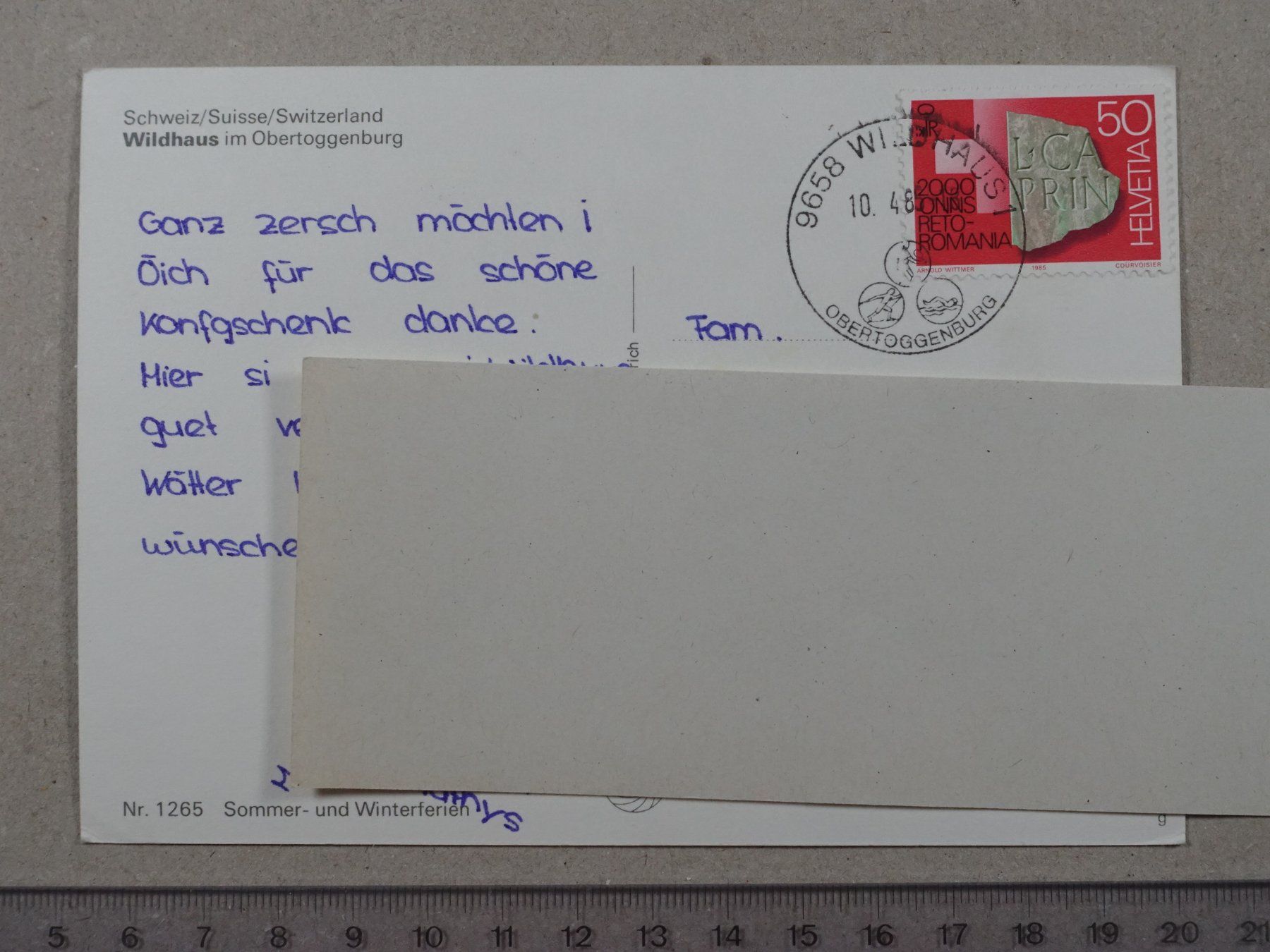 Cartes postales: Wildhaus, 1985 – D'occasion à Lenzburg par fh1 1