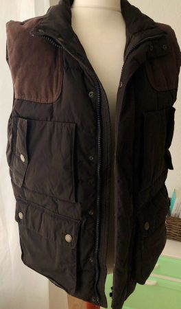 Braunes Hackett London Gilet Steppweste, Herren S, Damen M