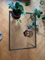 Vintage Sofatisch mit Glasplatte