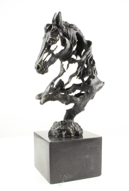 Enesco Edge Skulptur – Moderner Pferdekopf Aus Steinharz (57 Cm, Handbemalt)