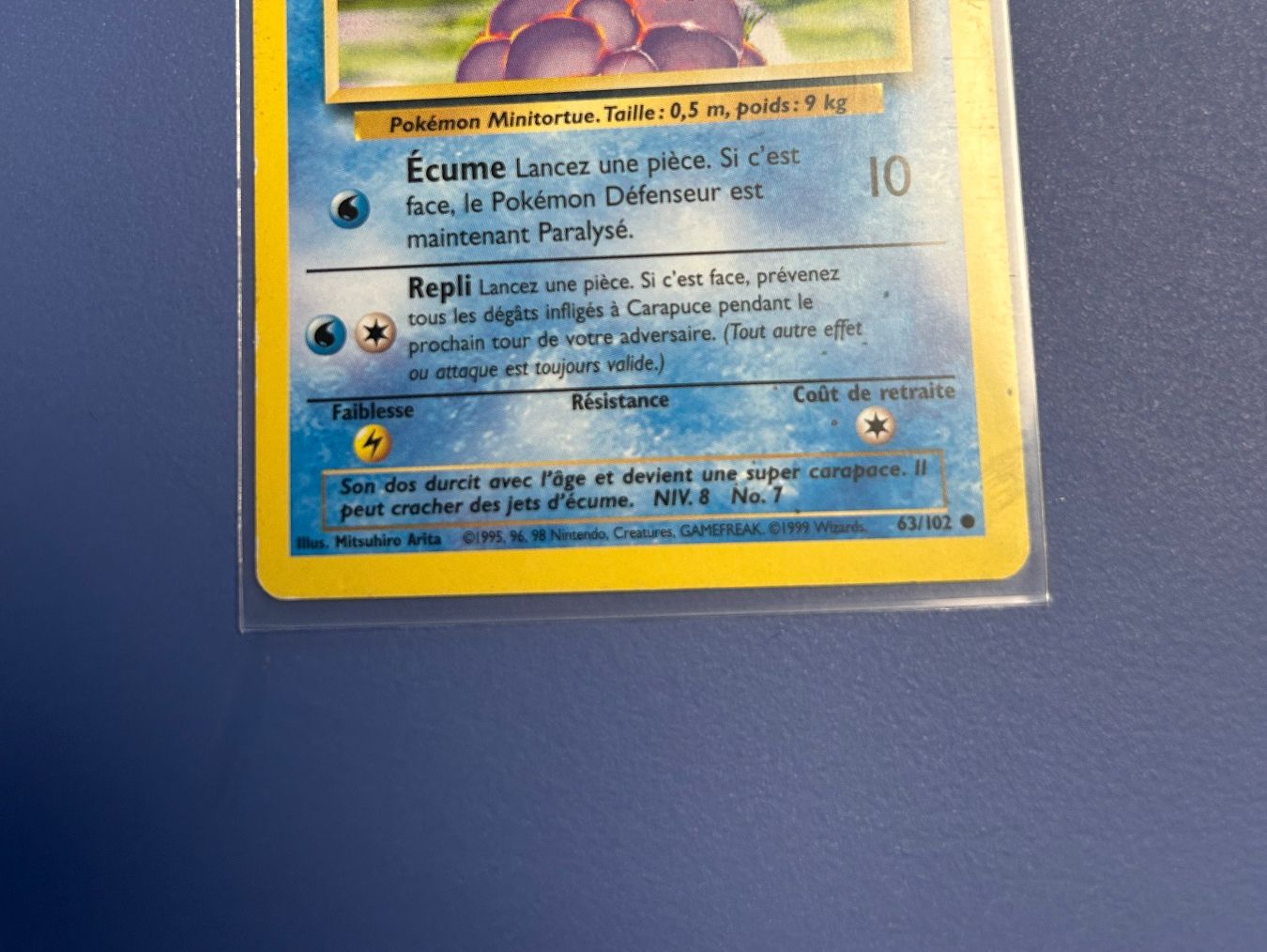 Pokémon Carte collezionabili: Pokémon 1999 Carapuce 63/102 Set de base FR – Usato da Schlieren venduto da happymerchant64 4