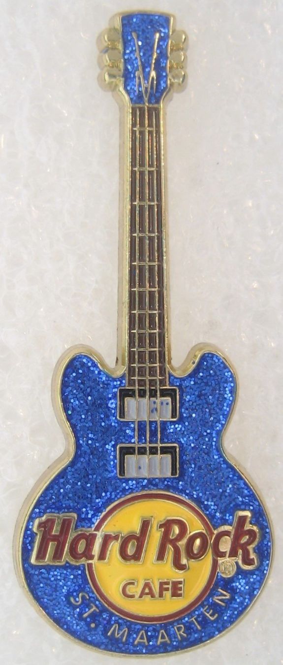 Hard Rock Cafe Plaketten & Abzeichen: Hard Rock Cafe St. Maarten Core 3D Vertical metallic blue – Neu und originalverpackt aus Emmenbrücke von tms1122 1