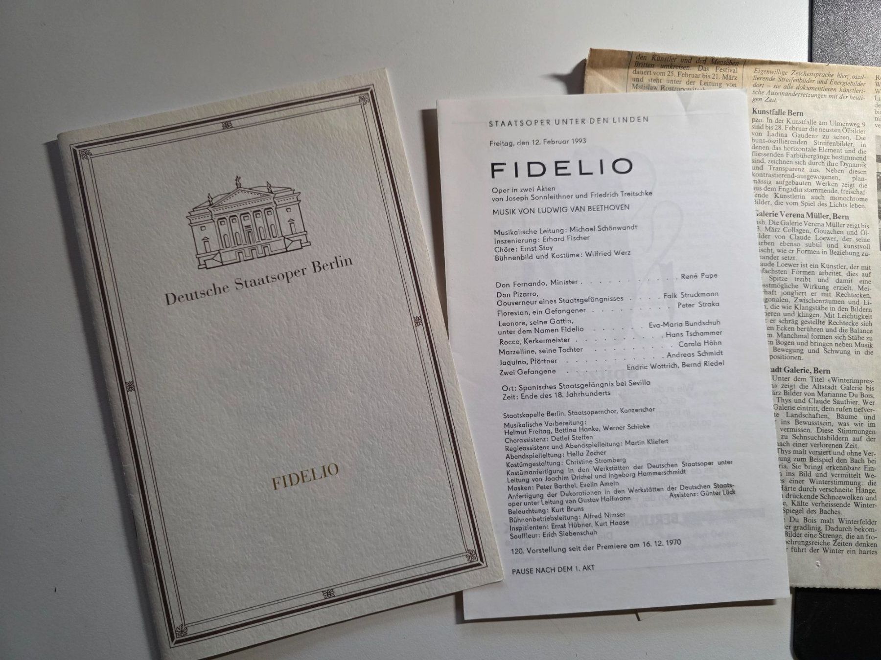 Bücher: Deutsche Staats Oper Berlin FIDELIO 1992 – Gebraucht aus Walterswil BE von Lonitti