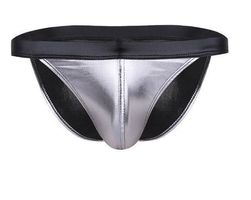 NEUER Herren Erotik Slip silber im Wetlook Gr. S - 220274