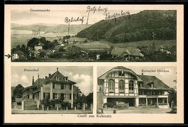 AK Kehrsatz, Restaurant Hirschen und Blumenhof mit Totalansi