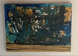 Abstraktes Bild Acryl auf Leinwand signiert 80x60cm