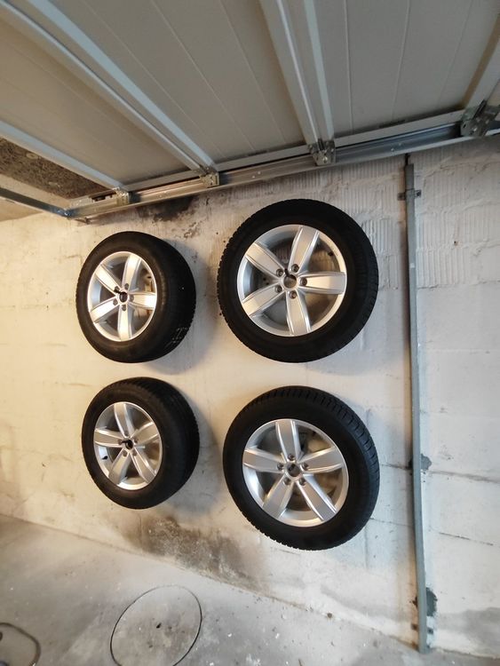 4er Set Reifenwandhalter Aus Metall - Platzsparende Aufbewahrung Für Reifen Bis 185mm Breite Mit Felgen