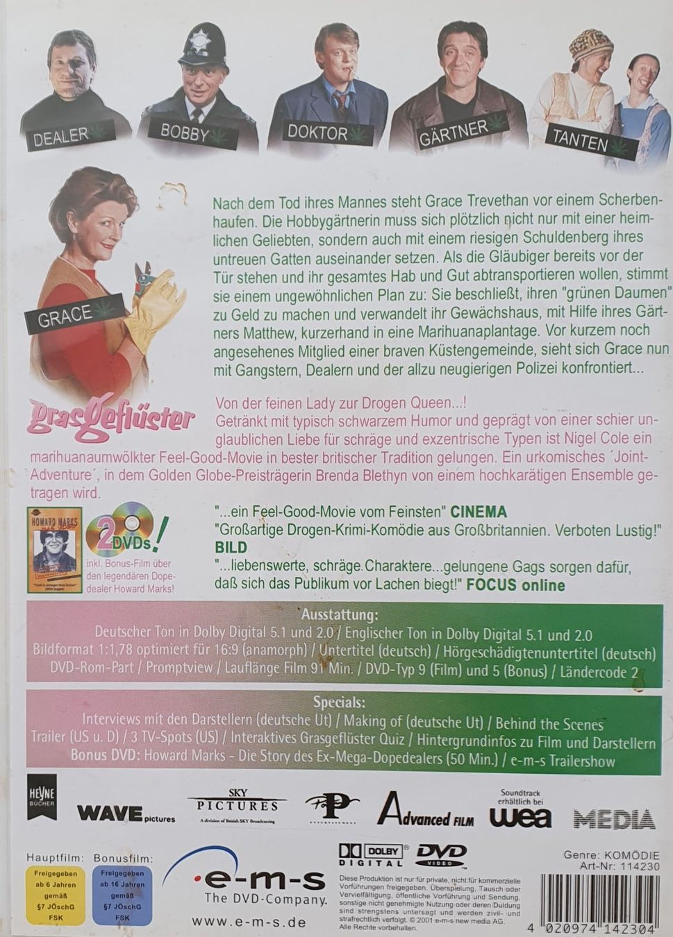Tutti i DVDs: Grasgeflüster - Saving Grace - Au secours de Grace - UK 2000 – Usato da Meinisberg venduto da Steiner31 1