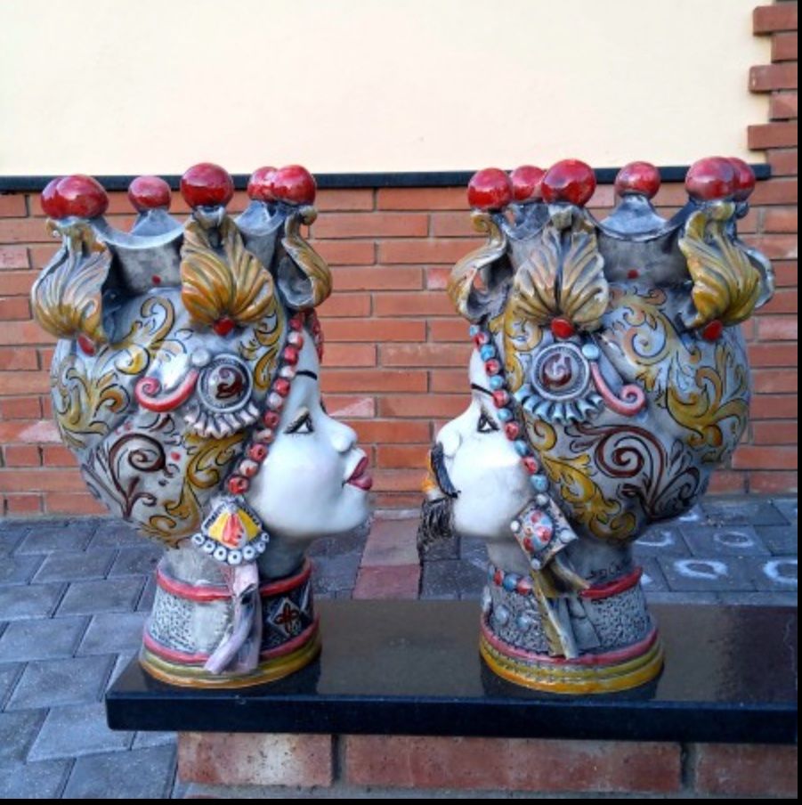 Sculture & Statue: Teste di Moro Caltagirone Hand Made – Nuovo e nell'imballaggio originale da Höri venduto da ArtelavicaGmbH 1