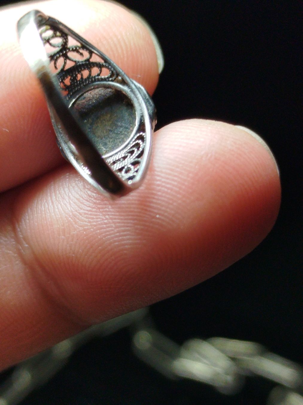 Ringe: Silberring mit Koralle, teuerste Farbe "Boule Blut "Gr. 52,5 – Gebraucht aus Rupperswil von Annet.Dann888 3