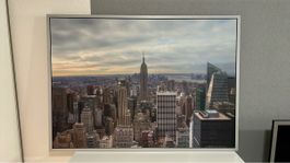 Wandbild New York Skyline mit Alurahmen neuwertig
