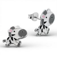 Zebra Kinderohrstecker 925 echt Silber