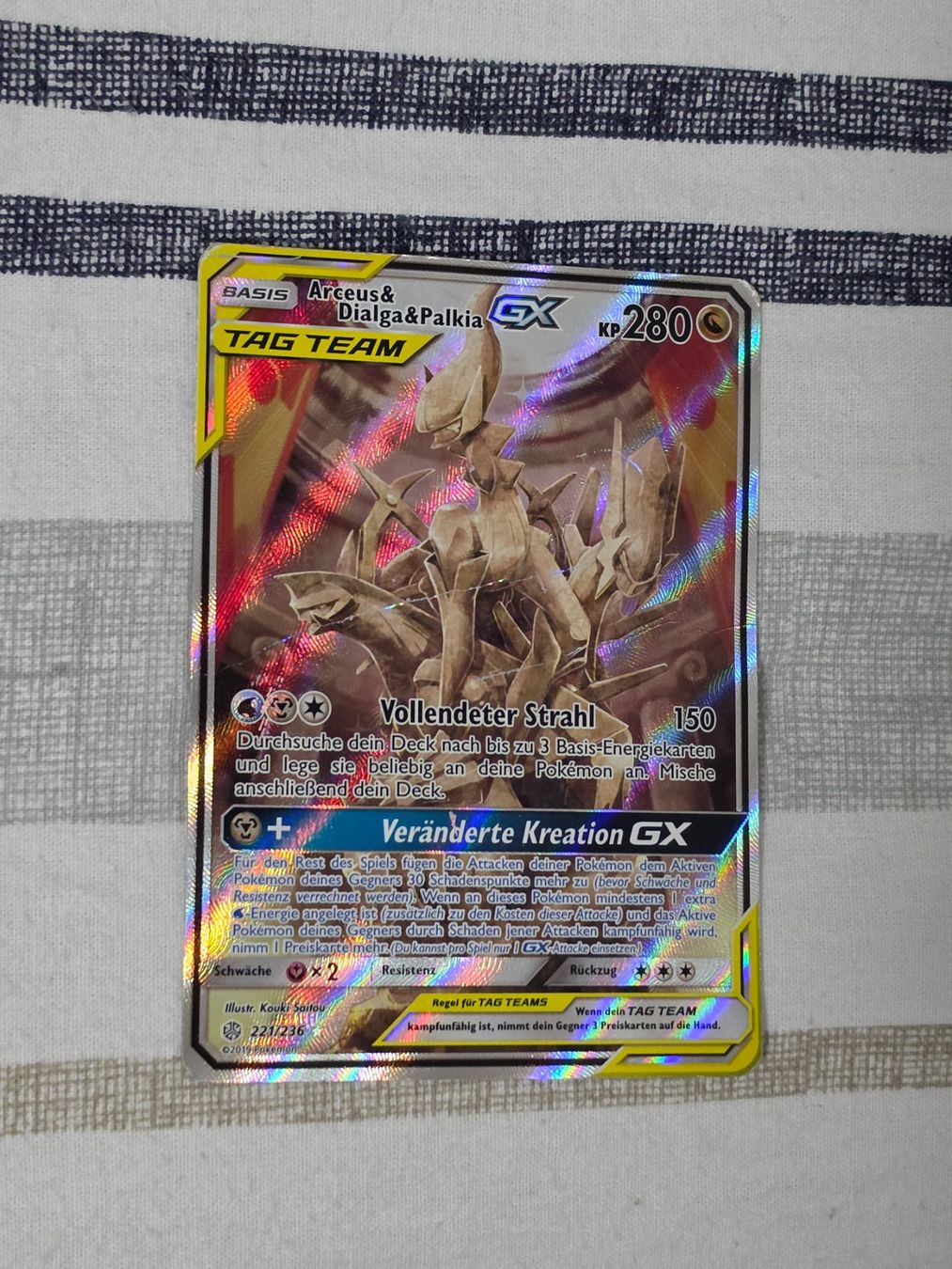 Pokémon Carte collezionabili: Arceus & Dialga & Palkia GX Tag Team 221 – Usato da Binningen venduto da oscark77 2