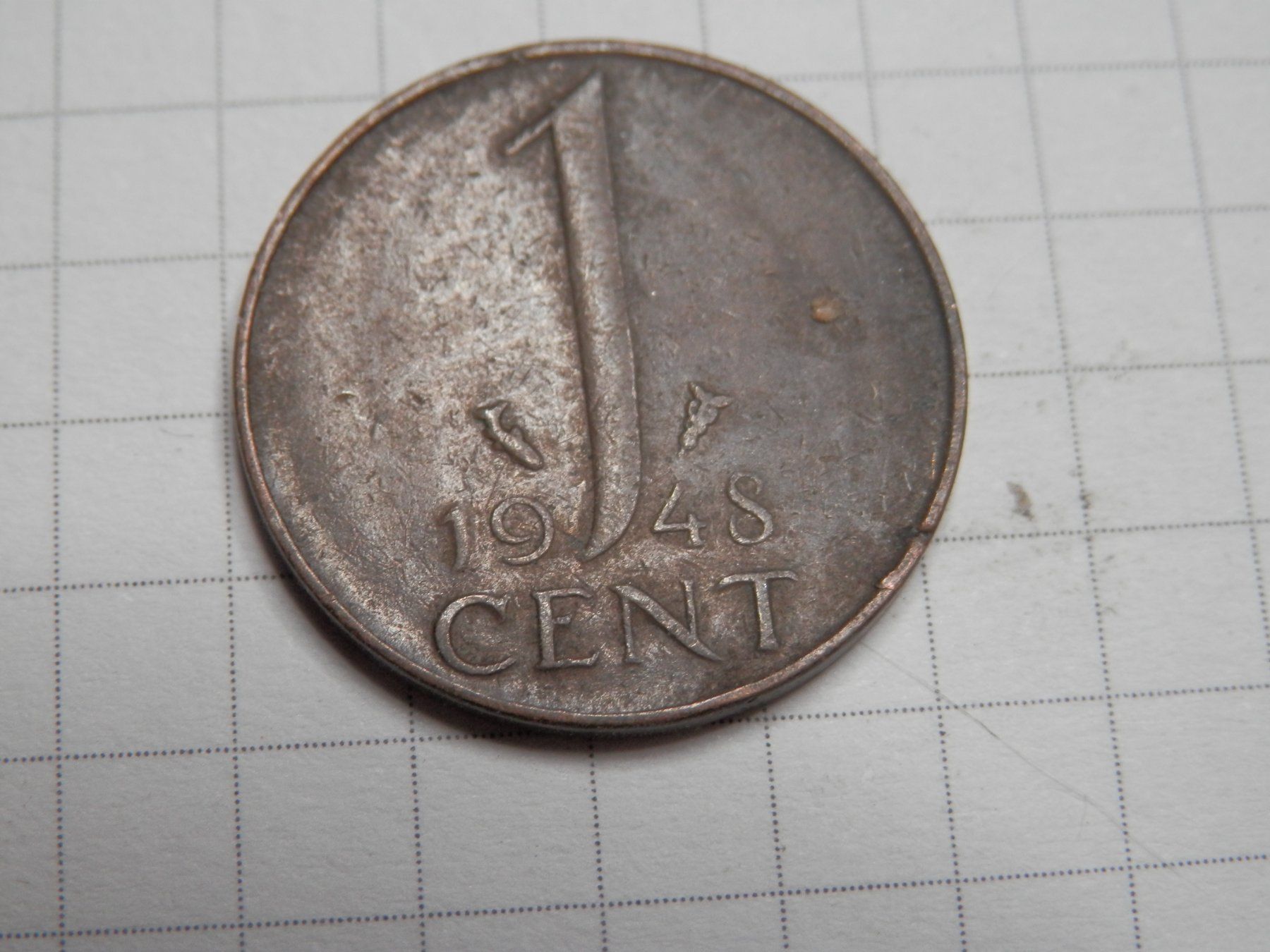 Tutti le monete: Niederlande 1 Cent, 1948 – Usato da Weiach venduto da weiach81 1