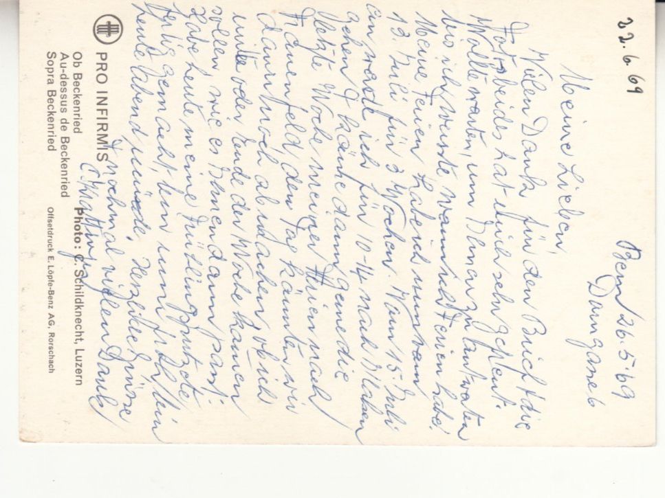 Ansichtskarten: Beckenried 1969 – Gebraucht aus Bürglen TG von StampGraf 1