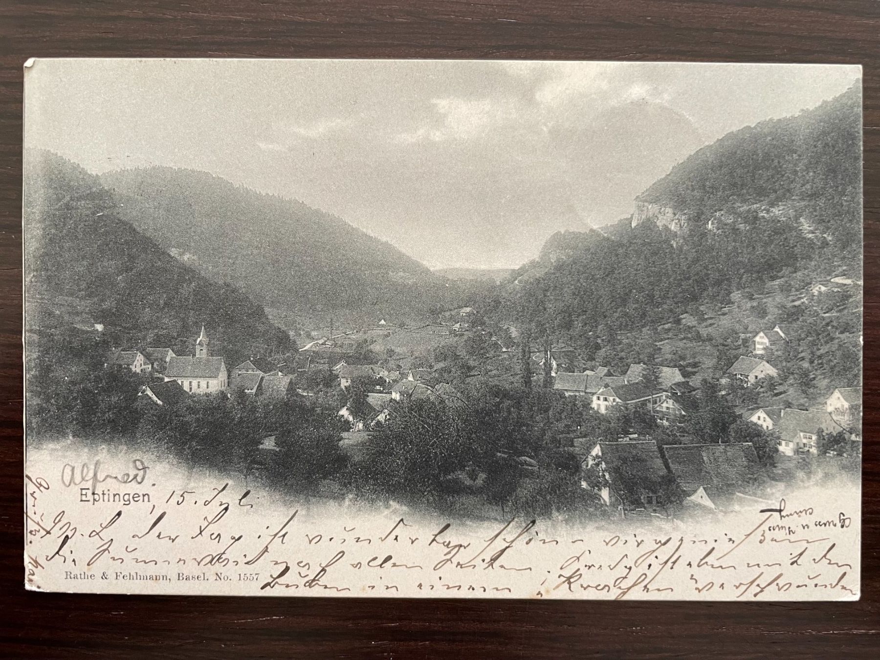 Cartoline postali: EPTINGEN Ortsansicht, 1903 – Usato da Wald ZH venduto da TLILEF