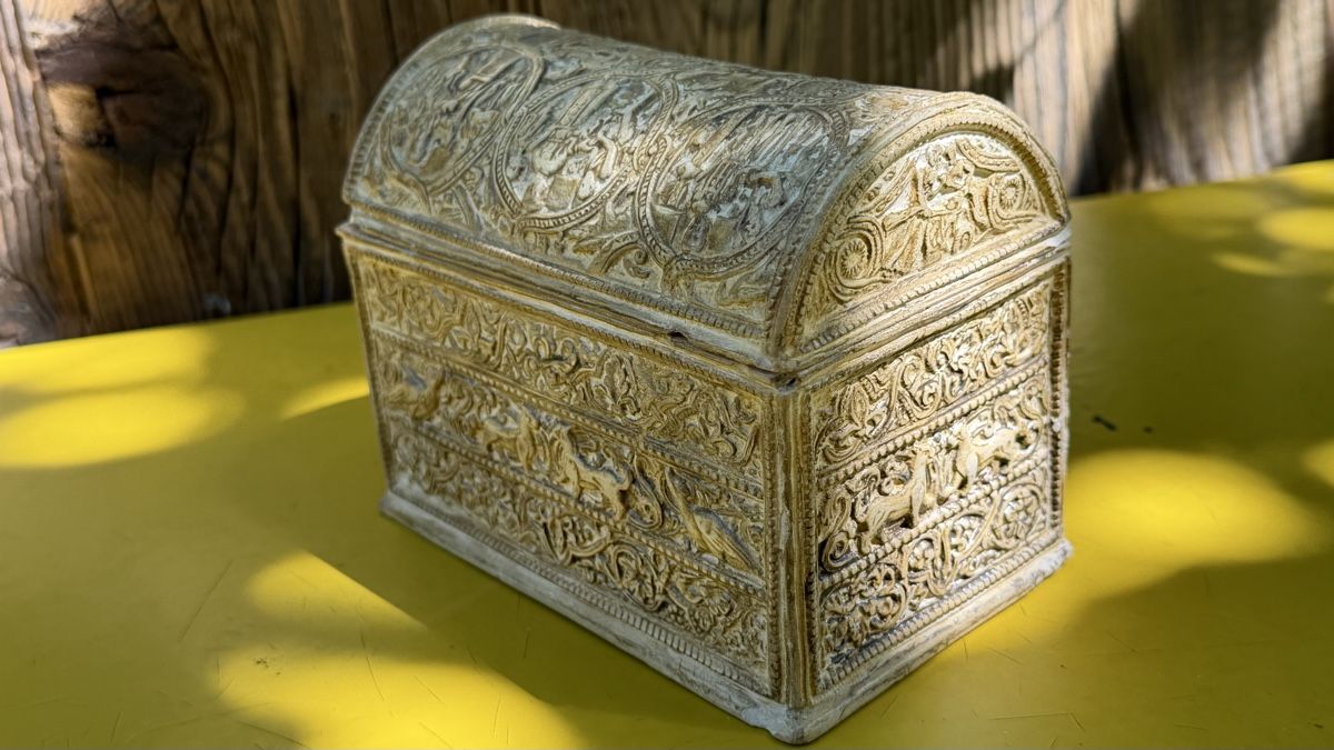 Dosen: Mittelalter Schatulle Elfenbein Replik – Gebraucht aus Riedholz von Frettchen63